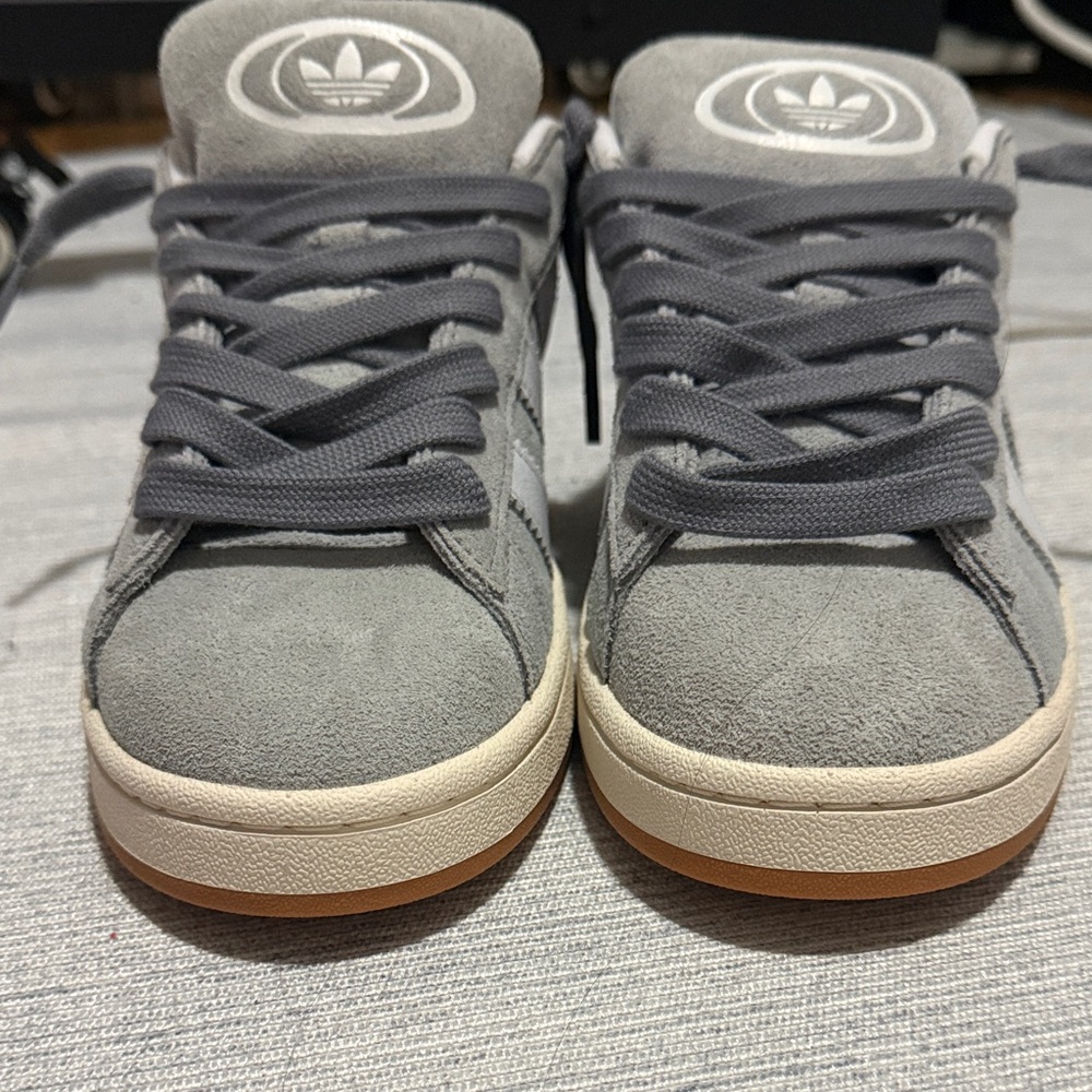 Adidas Men's Gray Suede Sneakers